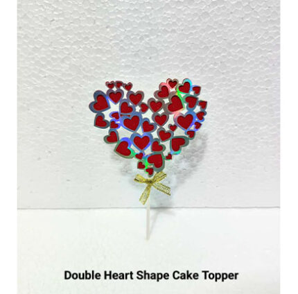 Double Heart Cake Topper 1 pc