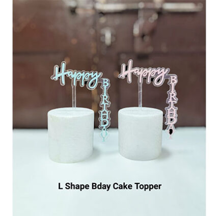 L Shape Bday Cake Topper