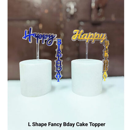 L Shape Bday Cake Topper