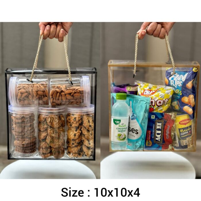 Transparent Hamper Box 10x10x4 ... Price Rs 65 ( 1Pc)