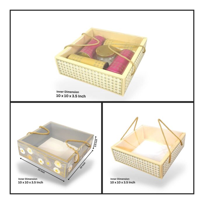 10x10x3.5" hamper box RBF 23 - Rs .60 (1 Pc)