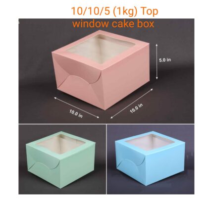 10/10/5 (1kg) Top Window Cake Box - Rs 17/ pcs