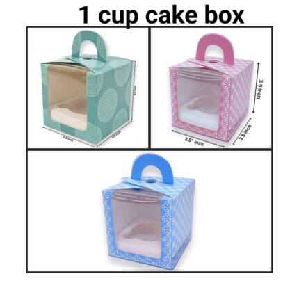 1 cup cake box - Rs.9/pc (Moq 50pcs)